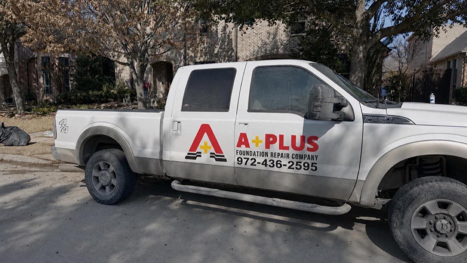 A+ Foundation Repair working in Denton, Texas